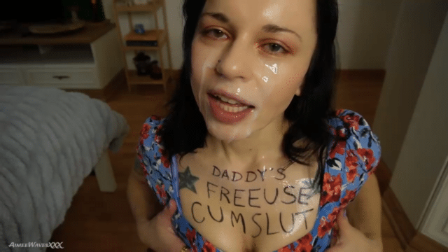 AimeeWavesXXX – Blowjob from your Free Use Cumslut Daughter